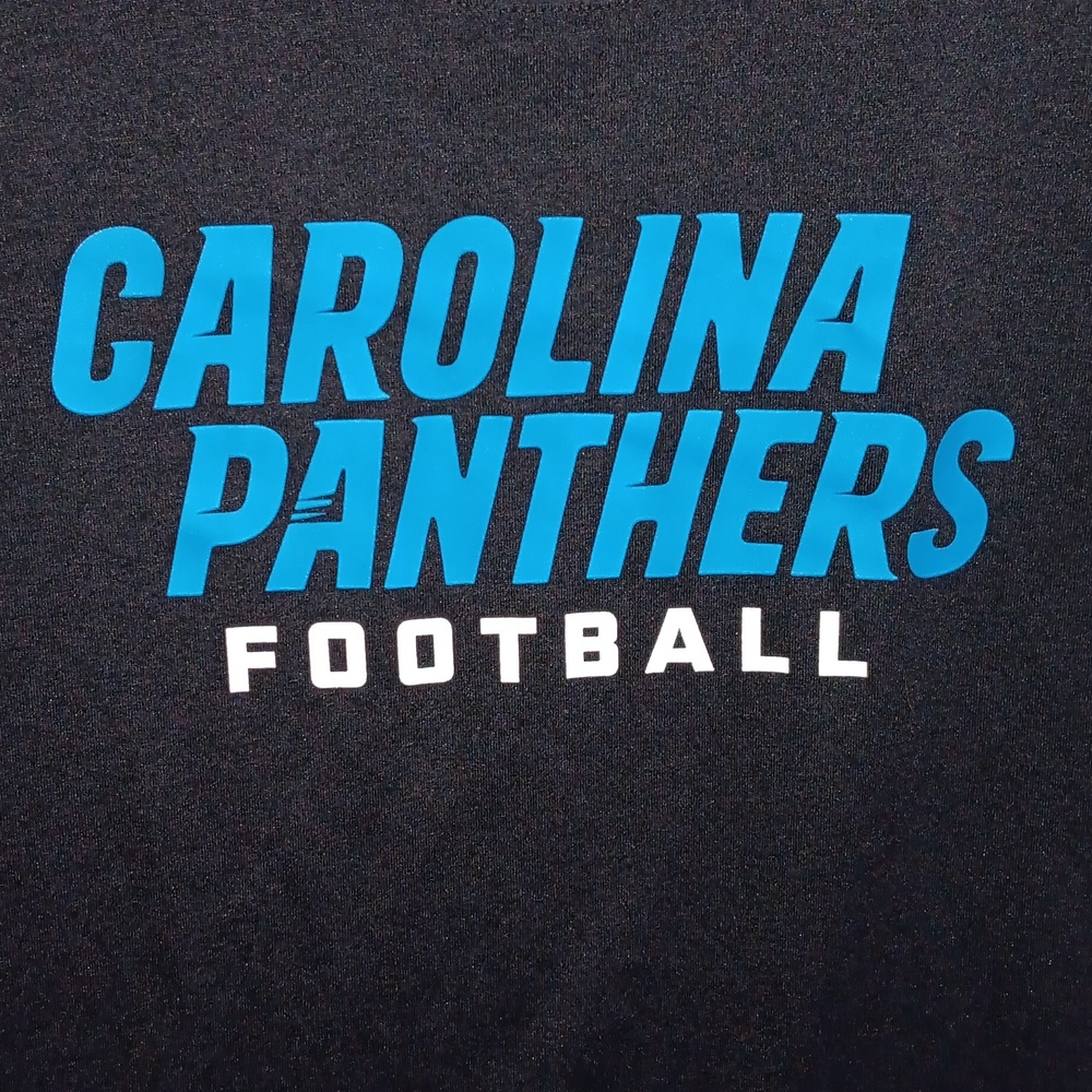 NIKE BLACK TOP WITH BLUE CAROLINA PANTHERS LOGO SIZE S - Picture 2 of 3